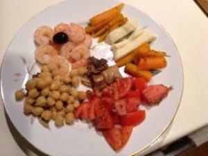 Meze Meal w: shrimp,